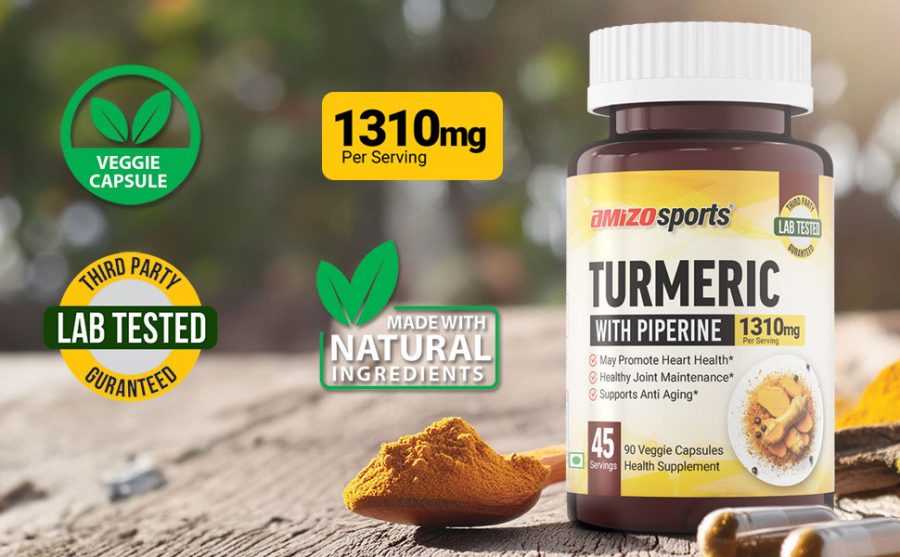 Amizosports Turmeric with Black Pepper Extract (1310mg)