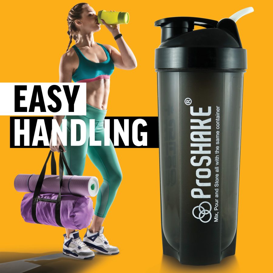 PROSHAKE Shakers For Protein Shake 700 Ml With Carry Handel