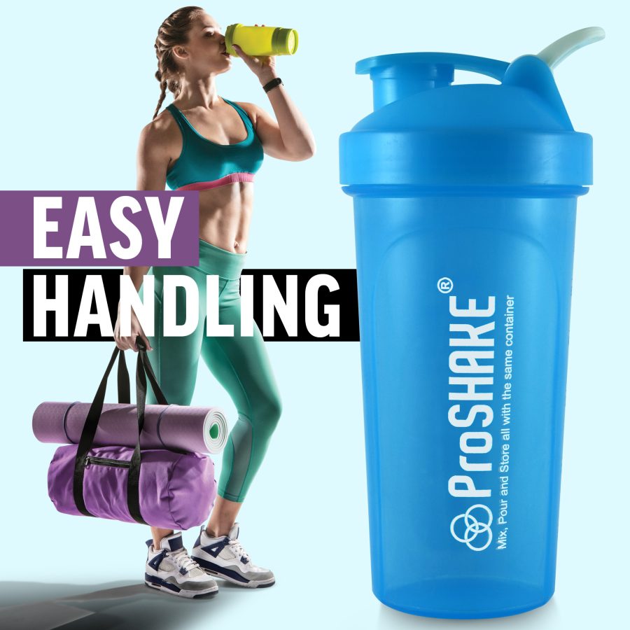 PROSHAKE Shakers For Protein Shake 600 Ml With Carry Handel