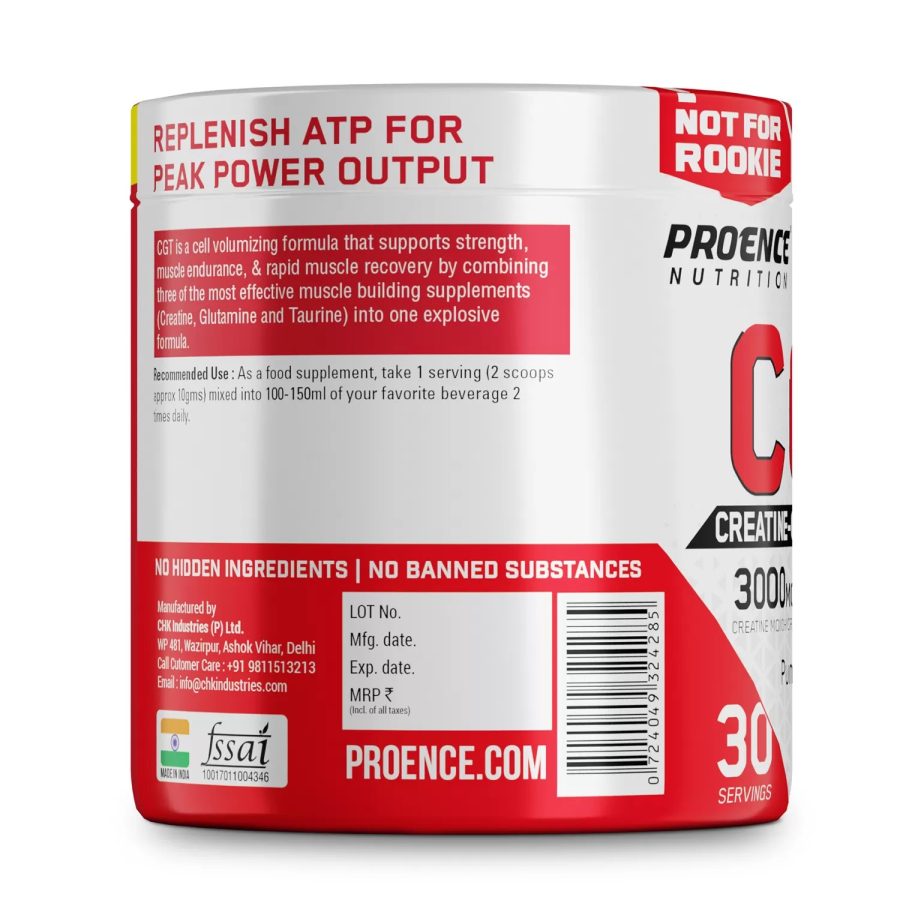 Proence CGT | Creatine, Glutamine and Taurine