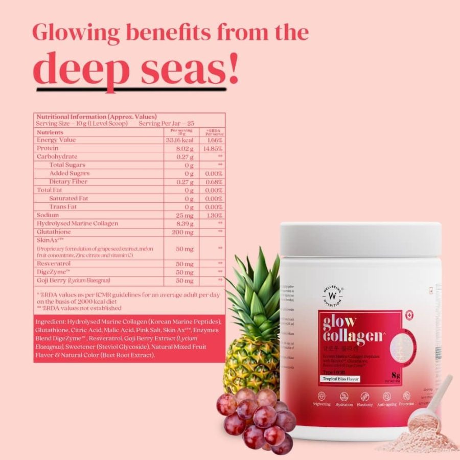 Wellbeing Nutrition Glow Korean Marine Collagen Peptides