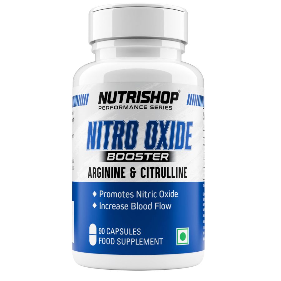 Nutrishop Nitric Oxide Booster Pre Workout, Muscle Builder - L Arginine, L Citrulline 1500mg Formula, Tribulus Extract & Panax Ginseng, Nitric Oxide Supplement for Vascularity & Supporting Muscle Growth