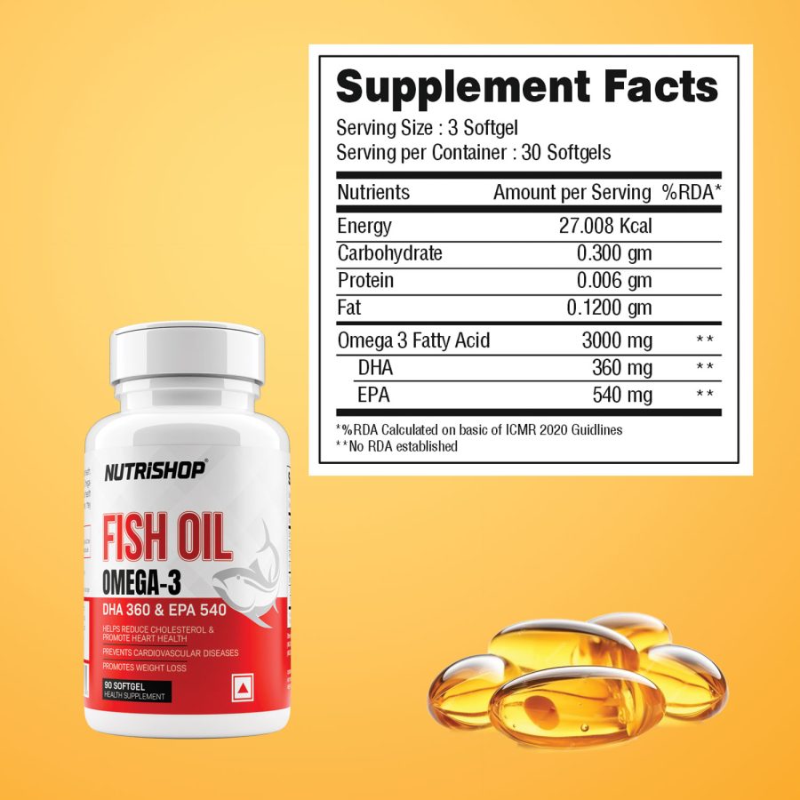 Nutrishop Fish Oil Omega 3 Supplements